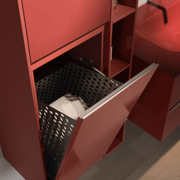 Колонна с откидной корзиной для белья