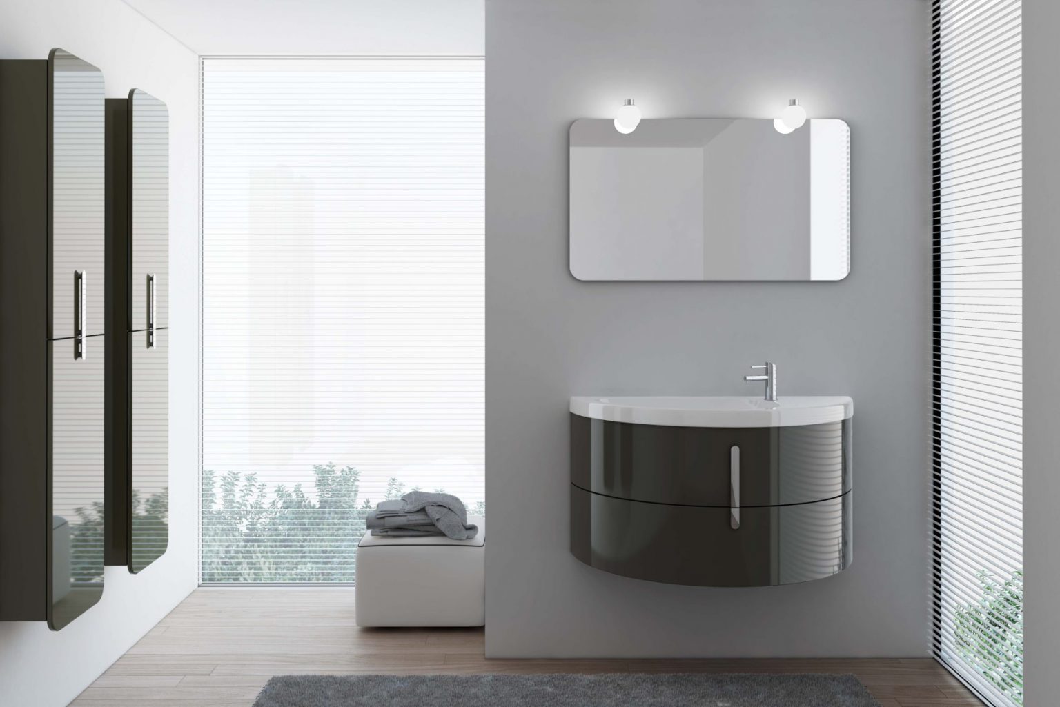 Moon, новая коллекция модульной мебели для ванной от BLOB, в онлайн просмотре