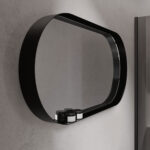 Овальное зеркало Asola в металлической раме.  - Ideagroup
