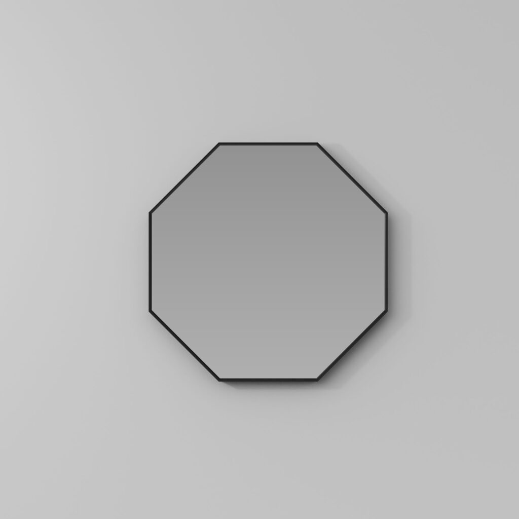 Восьмиугольное зеркало Ottagono в алюминиевой раме.  - Ideagroup