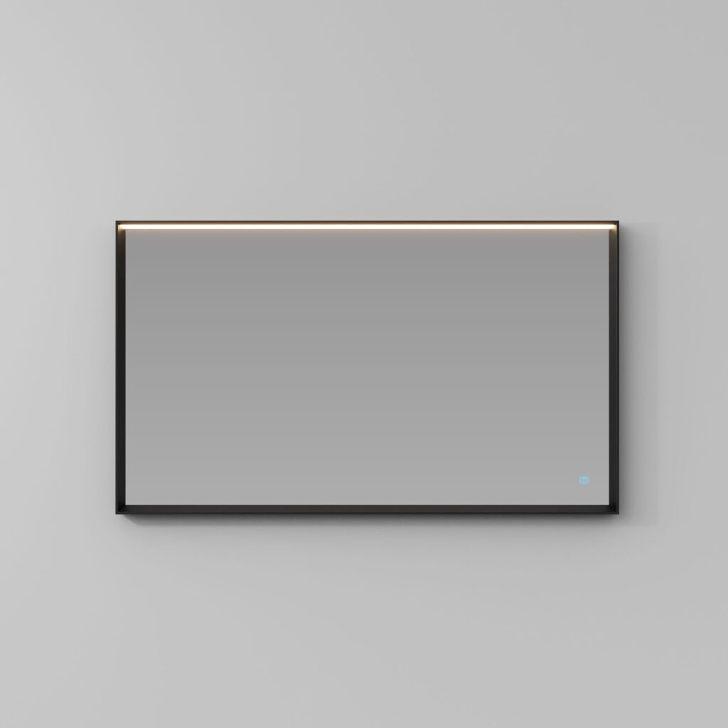 Прямоугольное зеркало Tecnica в алюминиевой раме и встроенной подсветкой.  - Ideagroup