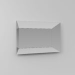 Прямоугольное зеркало Trapezio в алюминиевой раме.  - Ideagroup