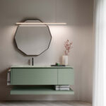 Десятиугольное зеркало Deka в алюминиевой раме  - Ideagroup