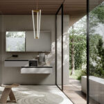 Прямоугольное зеркало Nest с рамой и встроенной подсветкой  - Ideagroup