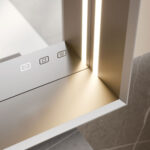 Прямоугольное зеркало Pigreco с алюминиевой рамой и встроенным освещением  - Ideagroup