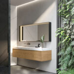 Прямоугольное зеркало Pigreco с алюминиевой рамой и встроенным освещением  - Ideagroup