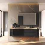 Прямоугольное зеркало Pigreco с алюминиевой рамой и встроенным освещением  - Ideagroup