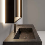 Прямоугольное зеркало Pigreco с подсветкой, алюминиевой рамой и встроенным освещением.  - Ideagroup