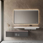 Прямоугольное зеркало Tecnica-Up с подсветкой и алюминиевой рамой, со встроенным освещением.  - Ideagroup