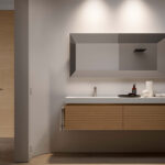 Прямоугольное зеркало Trapezio в алюминиевой раме.  - Ideagroup