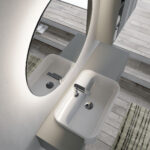 Полувстраиваемая раковина Slim 60 из керамики  - Ideagroup