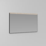 зеркало в черной алюминиевой раме и встроенной верхней светодиодной подсветкой  - Ideagroup