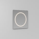 Квадратное зеркало с яркой круговой шёлкотрафаретной печатью и круглым полированным краем  - Ideagroup