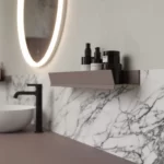 Полка Mal из алюминия с/без держателя для полотенец  - Ideagroup