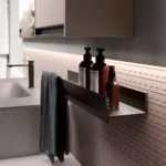 Полка Mal из алюминия с/без держателя для полотенец  - Ideagroup