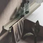 Полка Mal из алюминия с/без держателя для полотенец  - Ideagroup